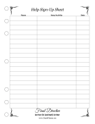Help Sign-Up Planner
