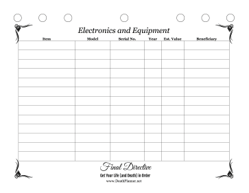 Electronics Worksheet Final Directive