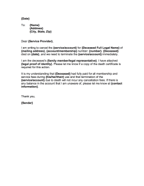 Services Cancellation Letter Final Directive