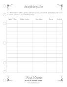 Beneficiary List Report Template