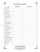 Cancel Services Planner