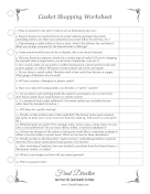 Casket Shopping Worksheet Report Template