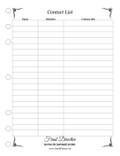 Contact List Planner