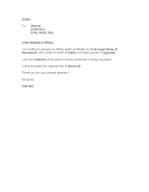 Death Certificate Copy Request Letter Report Template