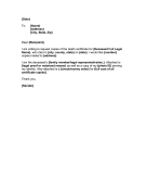 Death Certificate Request Letter