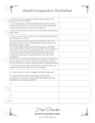 Death Doula Or Companion Worksheet Report Template