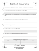 End Of Life Considerations Planner