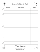 Estate By Heir Planner