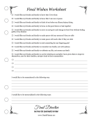 Final Wishes Planner