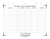 Furniture And Art Worksheet