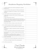 Headstone Shopping Worksheet Report Template