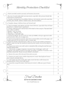 Identity Protection Steps Checklist Report Template