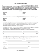 Last Will And Testament