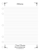 Obituary Planner