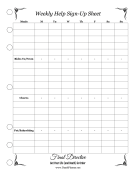 Weekly Help Planner